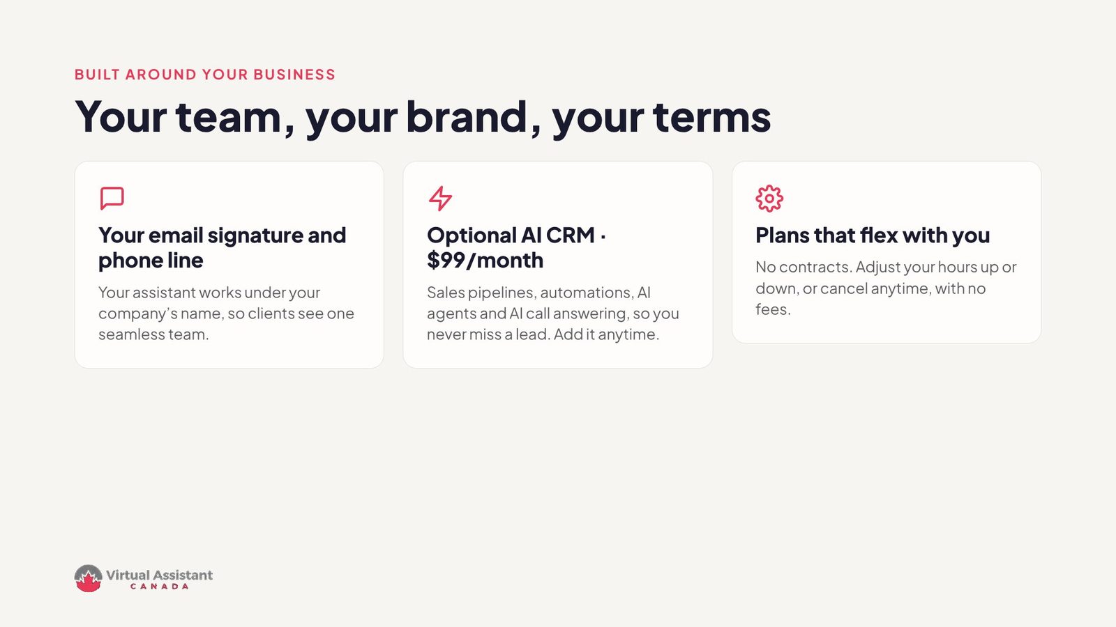 Your team, your brand, your terms